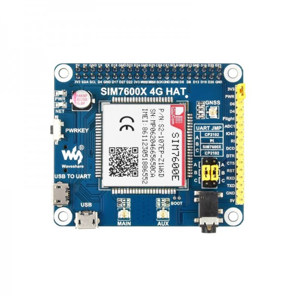 Waveshare SIM7600E LTE Cat-1 HAT - voor Raspberry Pi