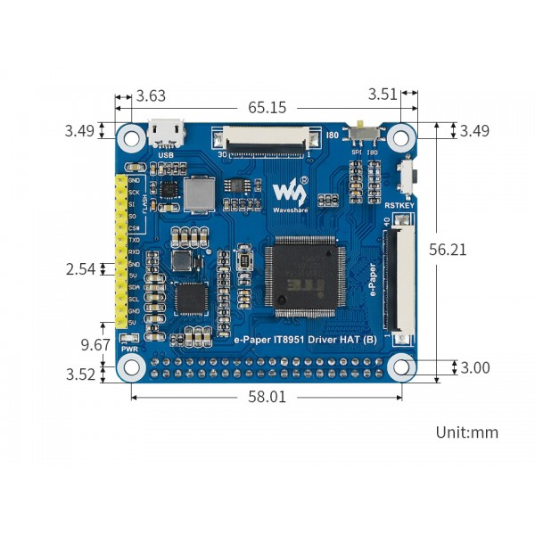 Waveshare 7.8 inch E-Ink E-Paper Display HAT