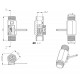 YF-B7 Water Flow Sensor met Temperatuur Sensor - Messing - G1/2