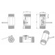 YF-B6 Water Flow Sensor met Temperatuur Sensor - Messing - G3/4