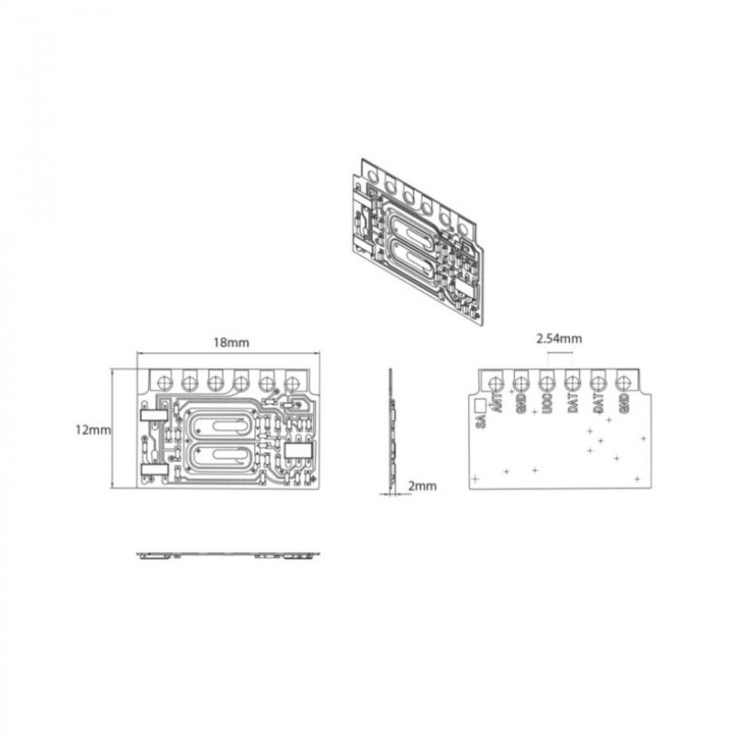 R1 433MHz RF Receiver - 2.7-5.3V - Low Power - R1-433MHZRFRECEIVER