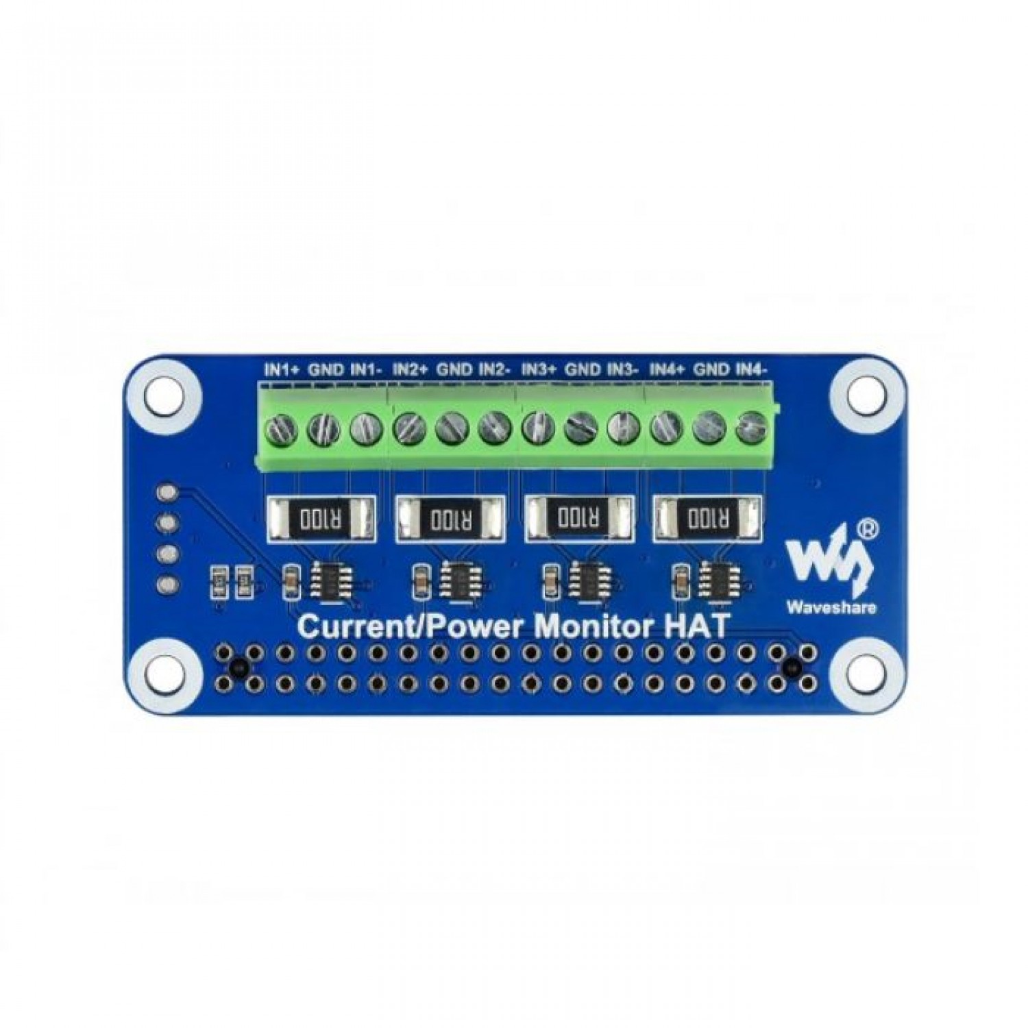 Waveshare Current Voltage and Power Monitor HAT 4 Channels for Raspberry Pi WS17539