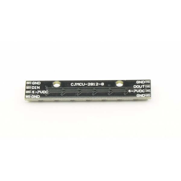 WS2812B Digital 5050 RGB LED - PCB 8 LEDs Black