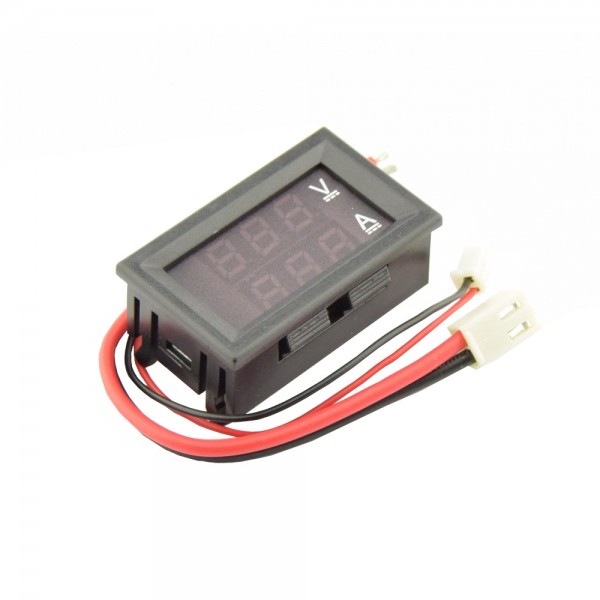 Stroom- en Spanningsmeter met segmenten display - 7-100VDC 10ADC