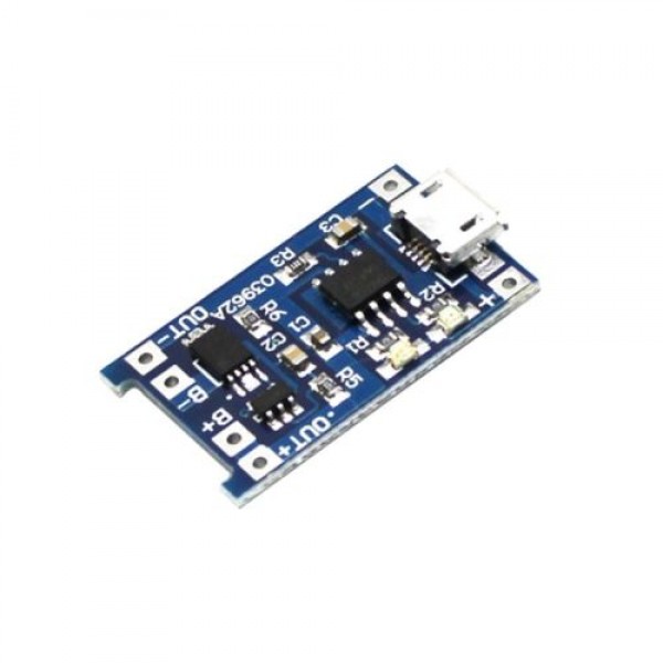 TP4056 Micro-USB Li-ion lader 1A met Li-ion protection circuit