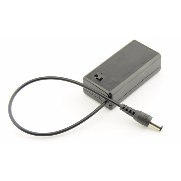 9V Battery Box with DC Jack and Switch