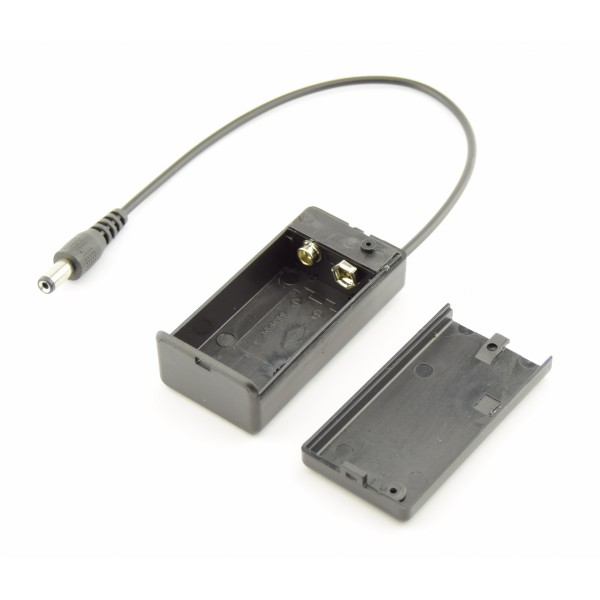 9V Battery Box with DC Jack and Switch