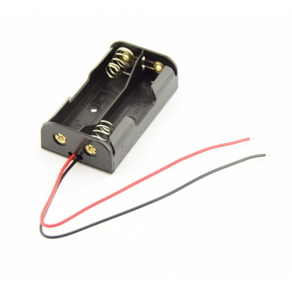 2x AA Battery Holder with Loose Wires