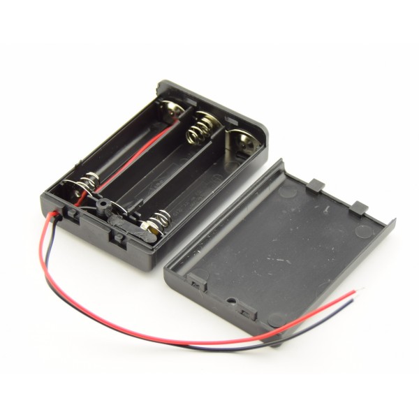 3x AA Battery Box with Loose Wires and Switch