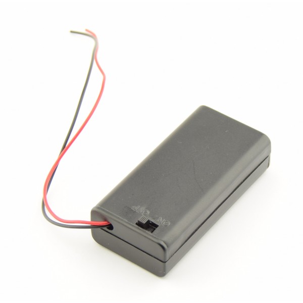 2x AA Batterijdoosje met Losse Draden en Schakelaar