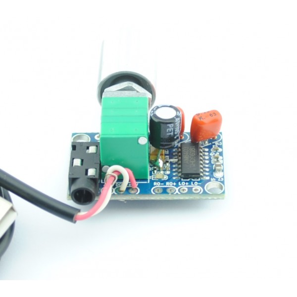 2x3W Stereo Audio Amplifier Mini 5V PAM8403 Volume control with USB cable