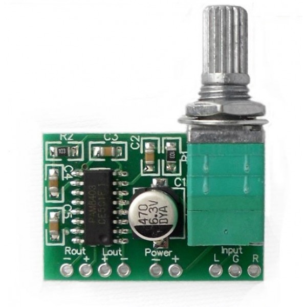 2x3W Stereo Audio Amplifier Mini 5V PAM8403 Volume Control V2