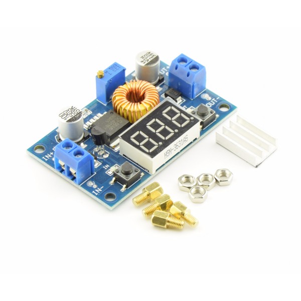 DC-DC Adjustable Step-down Buck Converter XL4015 4A - with voltage meter