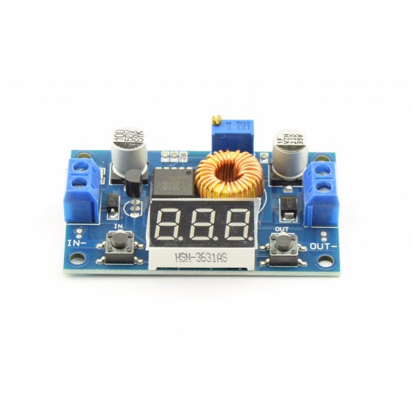 DC-DC Adjustable Step-down Buck Converter XL4015 4A - with voltage meter