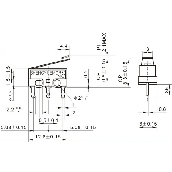Micro Switch met Hefboom