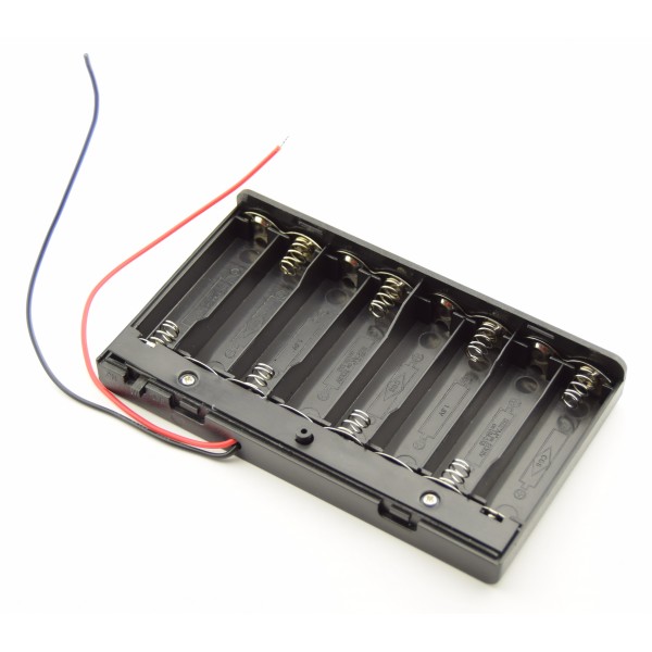 8x AA Batterijdoosje met Losse Draden en Schakelaar
