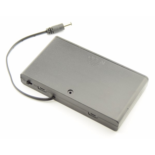 8x AA Batterijdoosje met DC Jack en Schakelaar