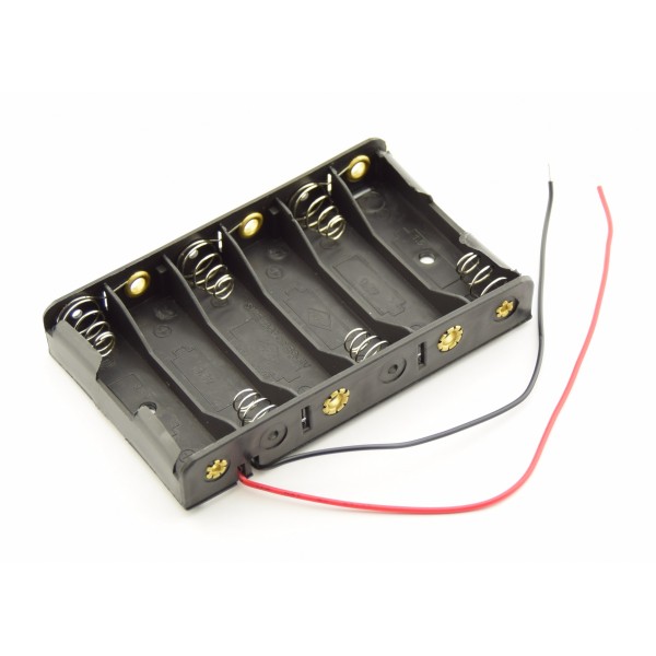 6x AA Battery Holder with Loose Wires