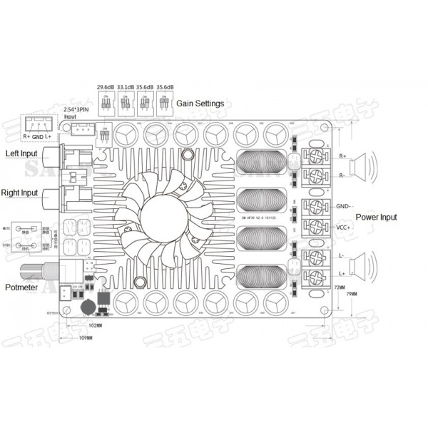TDA7498E 2x160W or 1x220W Audio Amplifier