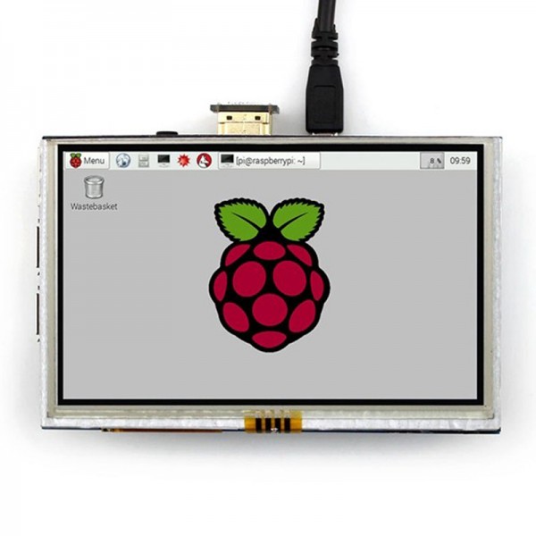 5 inch TFT-LCD Display 800*480 pixels met Touchscreen - Raspberry Pi Compatible