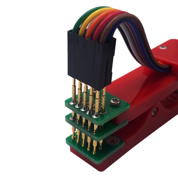 Test Probe with Clamp Pogo Pin 2x5p POGOTEST2X5PCLAMP