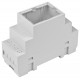 Kradex DIN-Rail Enclosure 2M - Gray - Transparent - Z106JFP ABS V0