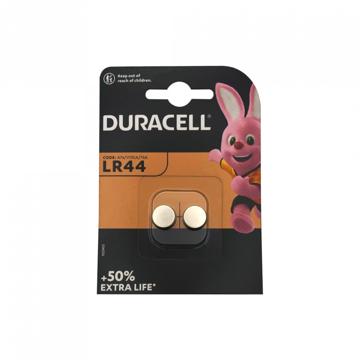 Duracell LR44 1.5V Battery 2 Pieces DURALR44