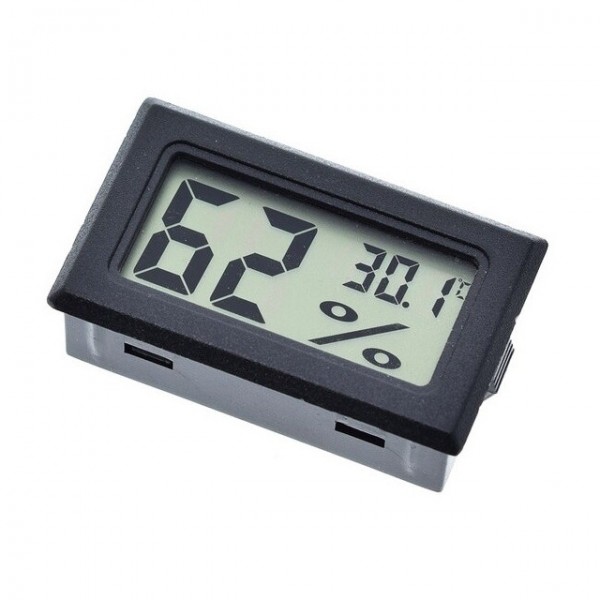 Temperature and Humidity Sensor with Display Black TEMPHUMDISPLAYBLK