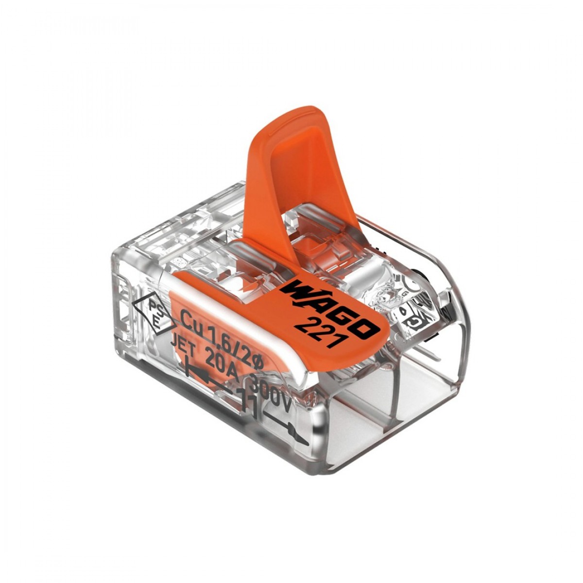 Wago Pushin Wire Connector 2way WAGO221412