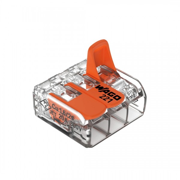 Wago Pushin Wire Connector 3way WAGO221413