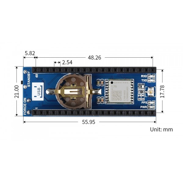 Waveshare L76B GNSS Module - for Raspberry Pi Pico