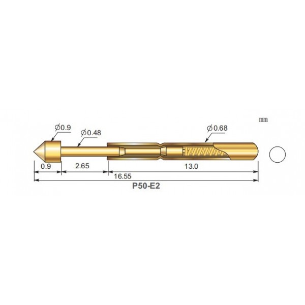 Pogo Pins - PA50-E2 - 100 pieces