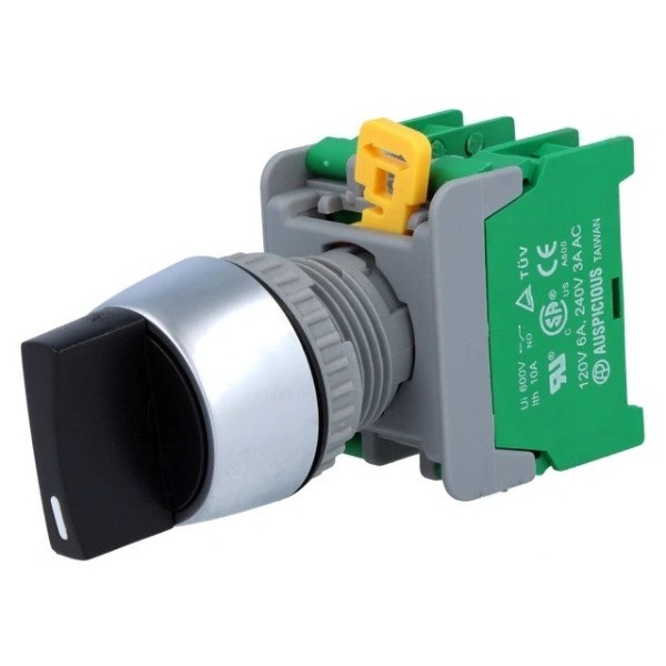 Auspicious Selector Switch - Rotary Switch - 3 Positions - Black